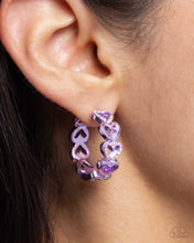 Load image into Gallery viewer, Paparazzi Earring Historic Hearts - Purple Coming Soon