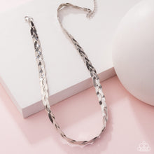 Load image into Gallery viewer, Paparazzi Necklace Bewildering Braid - Silver LOP April 2025