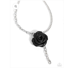 Load image into Gallery viewer, Paparazzi necklace ROSE and Cons - black
