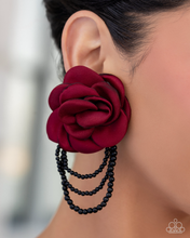 Load image into Gallery viewer, Paparazzi Earrings Dramatic Dame - Red Coming Soon