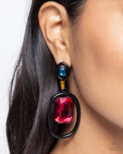 Load image into Gallery viewer, Paparazzi Earrings Dipped in Dazzle - Black