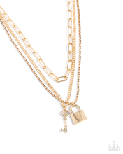Load image into Gallery viewer, Paparazzi Necklace LOCKS of Luck - Gold Coming Soon