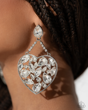 Load image into Gallery viewer, Paparazzi Earrings Glittery Gait - White