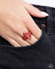 Load image into Gallery viewer, Paparazzi Ring Hybrid Heart - Red Coming Soon
