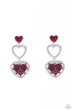 Load image into Gallery viewer, Paparazzi Earrings Couples Celebration - Red Coming Soon