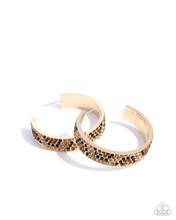 Load image into Gallery viewer, Paparazzi Earrings Cheetah Clique - Gold January 2025