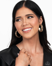 Load image into Gallery viewer, Paparazzi Earrings Cheetah Clique - Gold January 2025