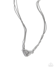 Load image into Gallery viewer, Paparazzi Necklace Heartbroken Bling - White