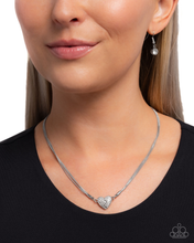 Load image into Gallery viewer, Paparazzi Necklace Heartbroken Bling - White