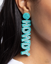 Load image into Gallery viewer, Paparazzi Earrings Howdy Headline - Blue