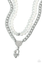 Load image into Gallery viewer, Paparazzi Necklaces Turn Back the LOCK - White Coming Soon