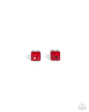 Load image into Gallery viewer, Paparazzi Earrings Squared Soprano - Red