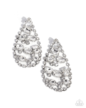 Load image into Gallery viewer, Paparazzi earrings Giant Glitter - White Coming Soon