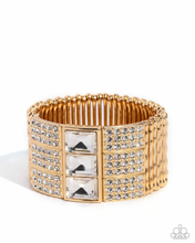 Load image into Gallery viewer, Paparazzi Bracelet Dramatic Diva - Gold June 2024 Lop Coming Soon