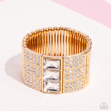 Load image into Gallery viewer, Paparazzi Bracelet Dramatic Diva - Gold June 2024 Lop Coming Soon
