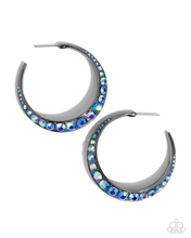 Load image into Gallery viewer, Paparazzi Earrings Embedded Edge - Blue Coming Soon
