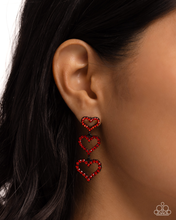 Load image into Gallery viewer, Paparazzi Earrings Sweetheart Succession - Red Coming Soon