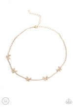 Load image into Gallery viewer, Fluttering Fanatic - Gold Necklace - Paparazzi Accessories