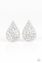 Load image into Gallery viewer, Paparazzi Earrings REIGN-Storm - White