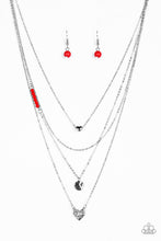Load image into Gallery viewer, Paparazzi Necklaces Gypsy Heart - Red