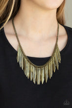 Load image into Gallery viewer, Paparazzi Necklaces The Thrill-Seeker - Brass