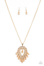 Load image into Gallery viewer, Paparazzi Necklaces Teasable Teardrops - Gold