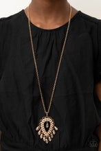 Load image into Gallery viewer, Paparazzi Necklaces Teasable Teardrops - Gold