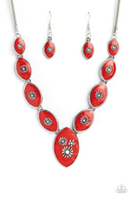 Load image into Gallery viewer, Paparazzi Necklaces Pressed Flowers - Red