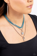 Load image into Gallery viewer, Paparazzi Necklaces Locked Labor - Blue Coming Soon