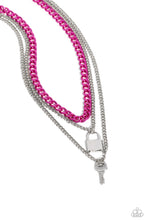 Load image into Gallery viewer, Paparazzi Necklaces Locked Labor - Pink Coming Soon