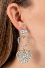 Load image into Gallery viewer, Paparazzi Earrings Couples Celebration - White Coming Soon