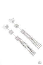 Load image into Gallery viewer, Paparazzi Earrings Fiercely Free-Falling - White Coming Soon
