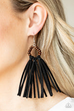 Load image into Gallery viewer, Pre Order Paparazzi Earrings Easy To PerSUEDE - Black