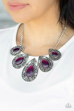 Load image into Gallery viewer, Paparazzi Necklaces Opal Auras - Purple
