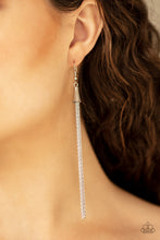 Load image into Gallery viewer, Paparazzi Earrings 0 Shimmery Streamers - Silver