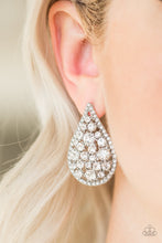 Load image into Gallery viewer, Paparazzi Earrings REIGN-Storm - White