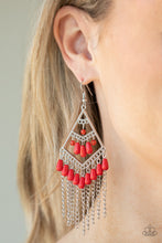 Load image into Gallery viewer, Paparazzi Earrings Trending Transcendence - Red