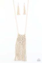 Load image into Gallery viewer, Paparazzi Necklaces Macrame Mantra - White i