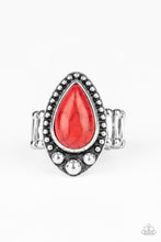 Load image into Gallery viewer, Paparazzi Rings Backroad Bauble - Red