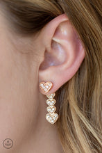 Load image into Gallery viewer, Paparazzi Earrings Heartthrob Twinkle - Rose Gold