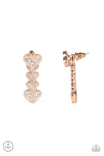 Load image into Gallery viewer, Paparazzi Earrings Heartthrob Twinkle - Rose Gold