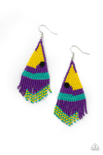 Load image into Gallery viewer, Paparazzi Earrings Brightly Beaded - Purple