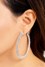 Load image into Gallery viewer, Paparazzi Earrings Scintillating Sass - White
