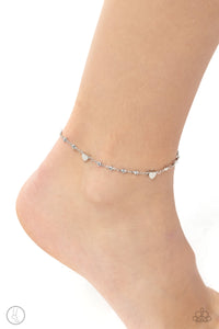 Paparazzi Anklet Highlighting My Heart - Silver Coming Soon