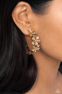 Paparazzi Earrings Floral Flamenco - Gold Coming Soon