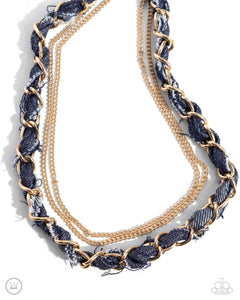 Paparazzi Necklace Denim Danger - Gold Coming Soon