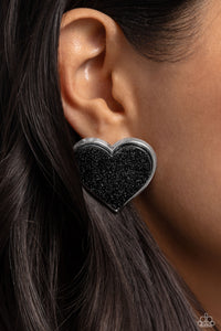 Paparazzi Earrings Glitter Gamble - Black Coming Soon