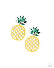 Load image into Gallery viewer, Paparazzi Earrings Pineapple Passion - Yellow Coming Soon
