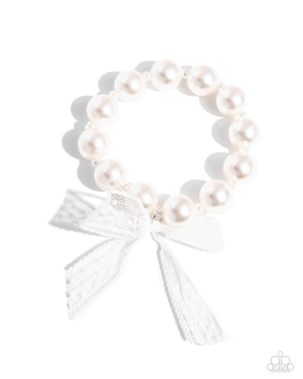 Paparazzi Bracelet Girly Glam - White Coming Soon