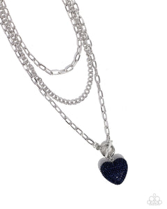 Paparazzi Necklace HEART Gallery - Blue Coming Soon